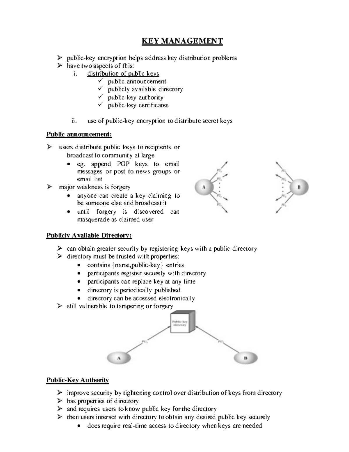 Key Management: Addressing Key Distribution Challenges - CSE - Studocu