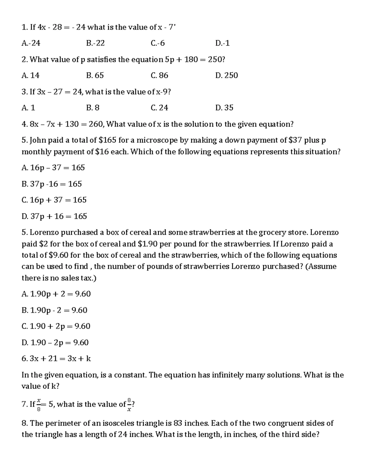 SAT Writing Test 3 - Practice Questions and Answers - Studocu