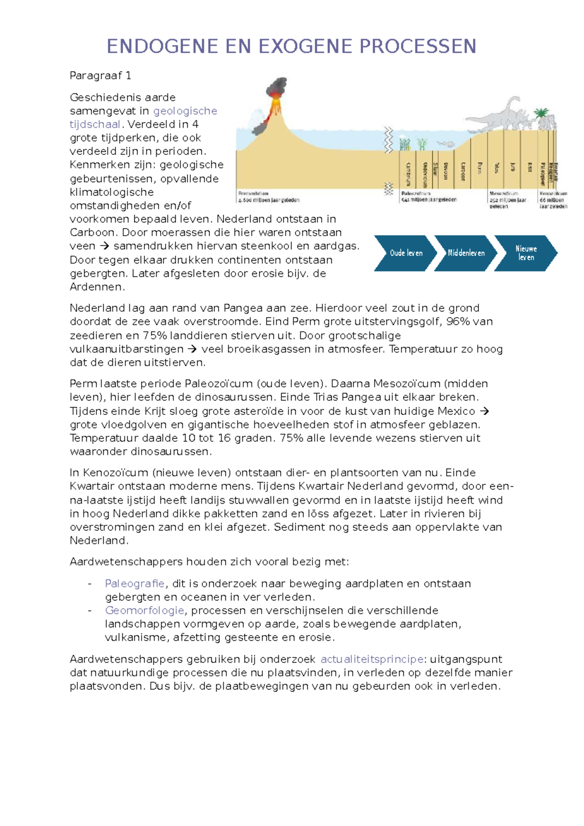 Aardrijkskunde HF 2 - Endogene en Exogene Processen Samenvatting ...