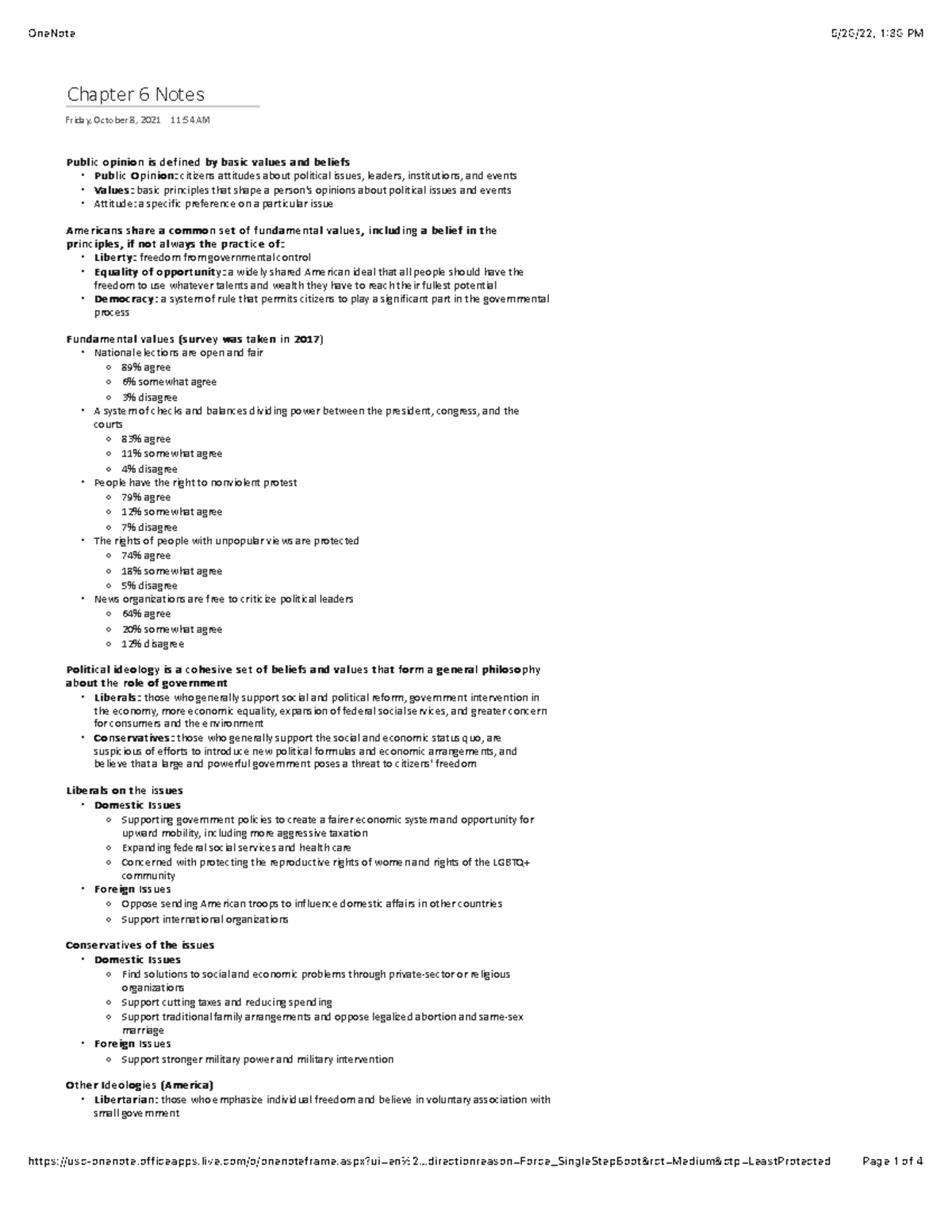 We The People - CH6: Public Opinion & Political Ideologies Notes - Studocu