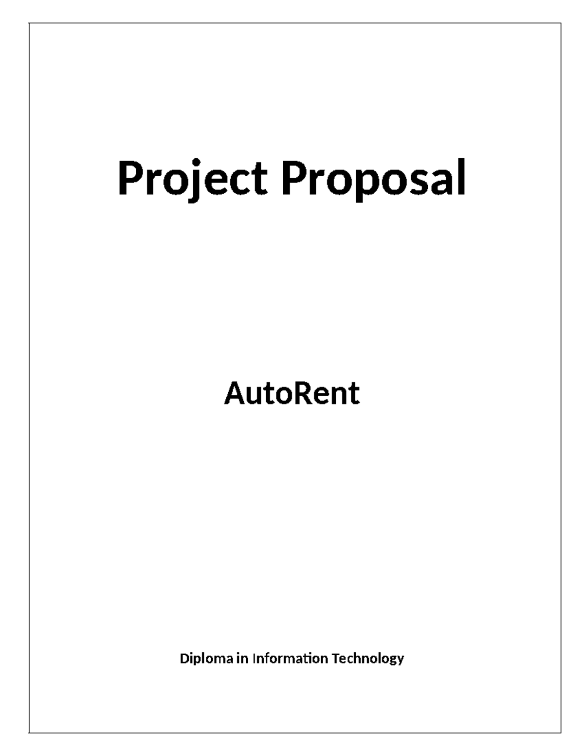 ITEC 2023 Final Project Proposal: Car Rental Management System - Studocu