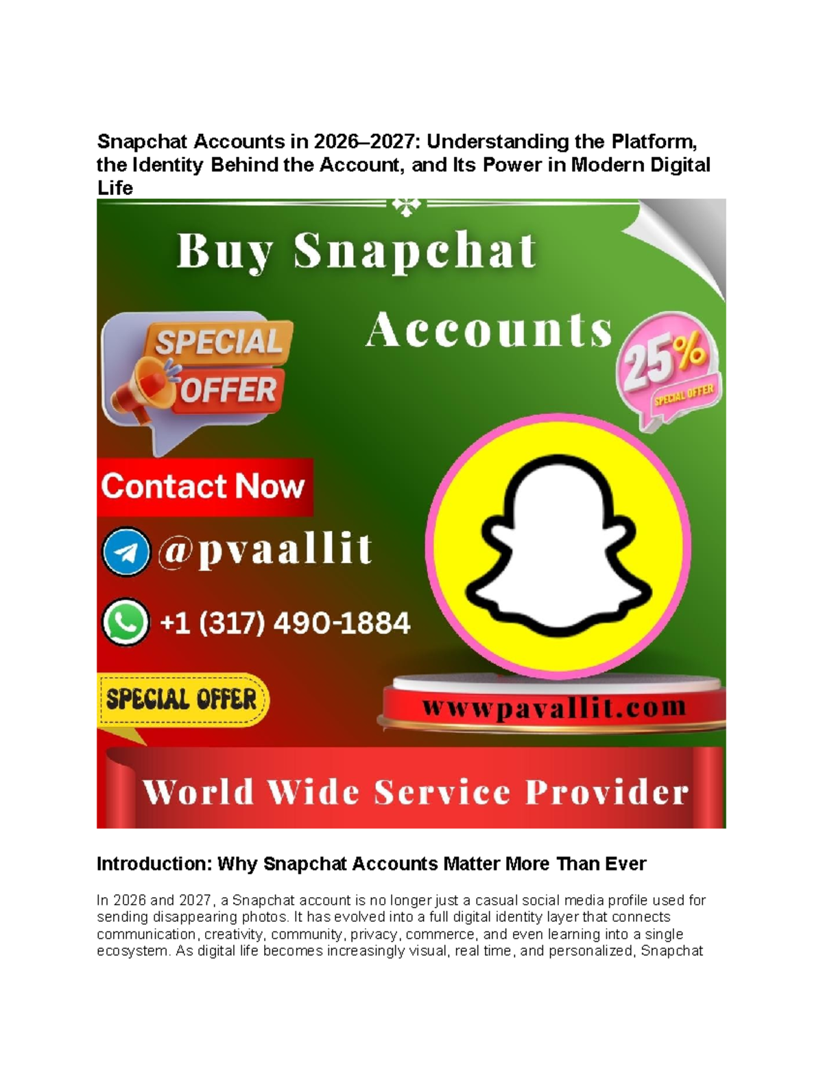Where to Buy Snapchat Accounts: A Comprehensive Guide (2026-2027) - Studocu