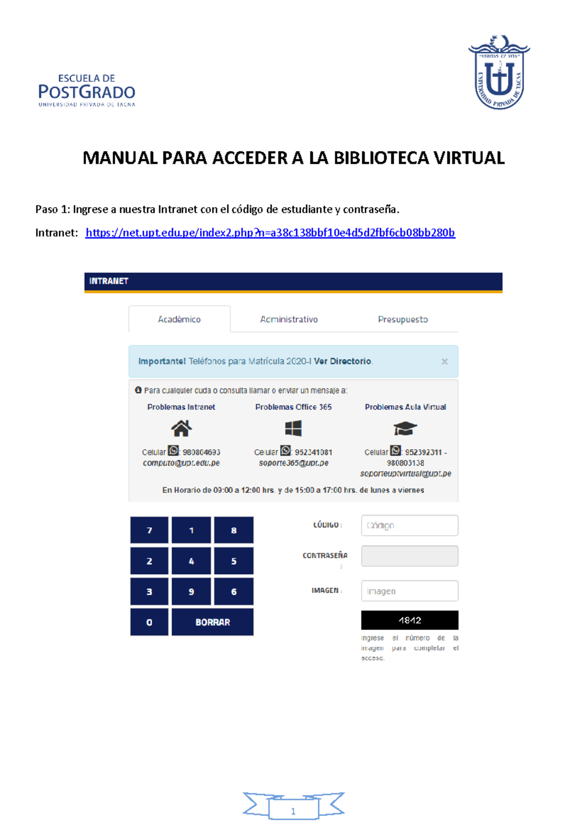 Manual PARA Acceder A LA Biblioteca Virtual - TH101 - 1 MANUAL PARA ...