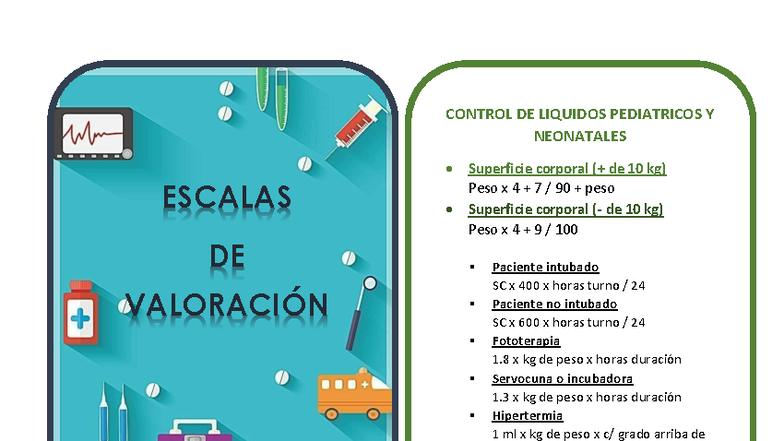 Escalas y Apuntes de Enfermería: Control de Líquidos Pediátricos y ...