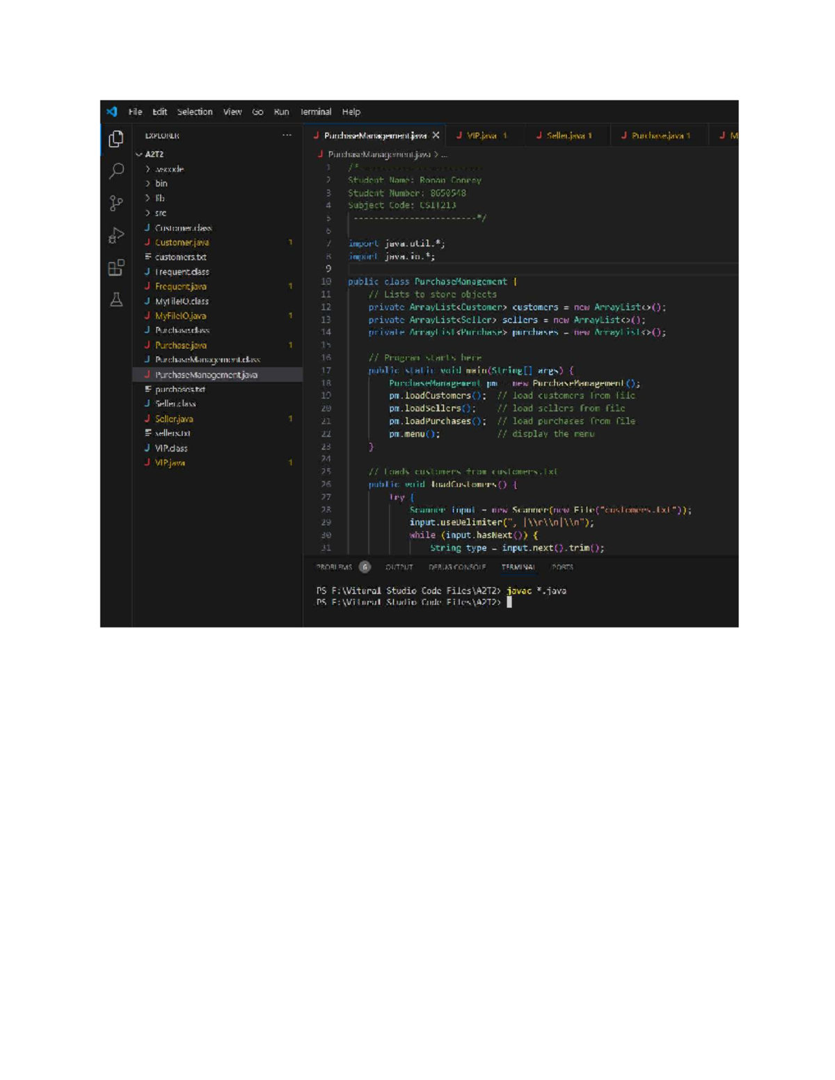 Task 2 - CSCI235: Java Project on Purchase Management System - Studocu