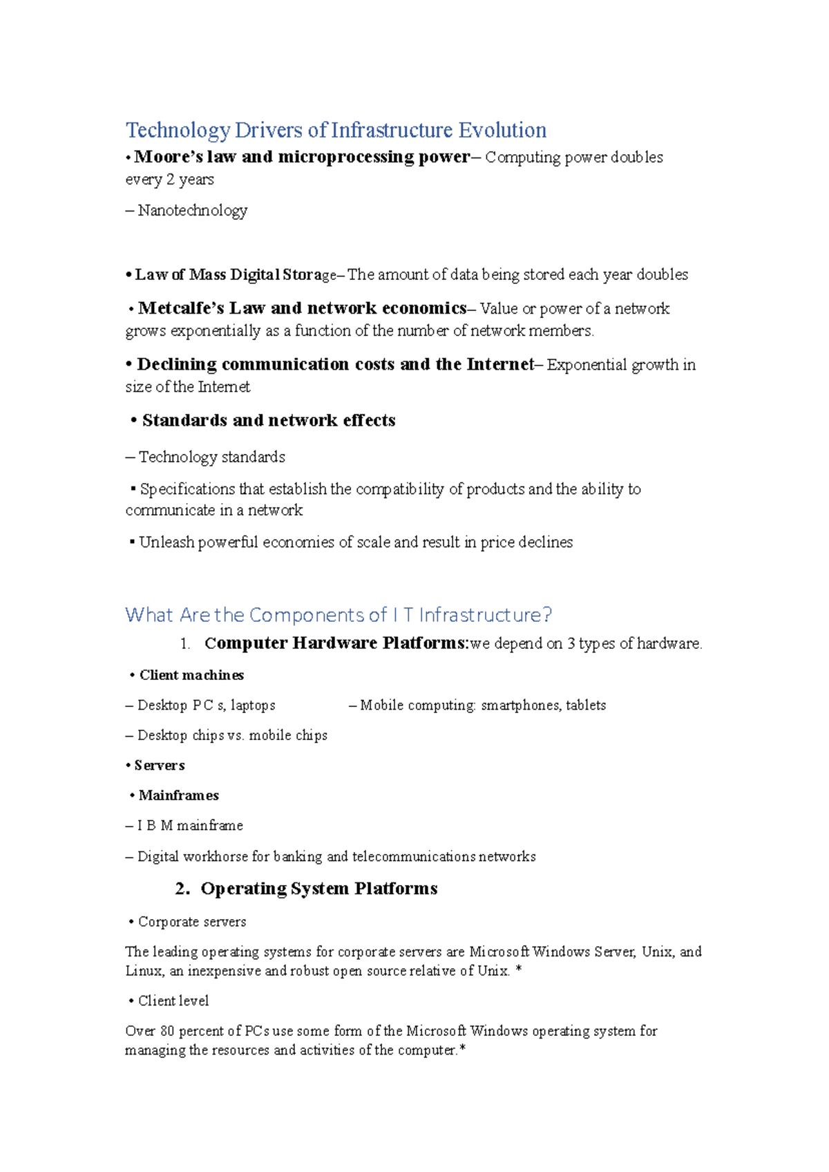 Mm - summary of the midterm - Technology Drivers of Infrastructure ...
