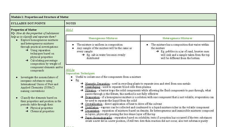 Chem 101 Lecture Notes: Properties & Structure of Matter - Studocu