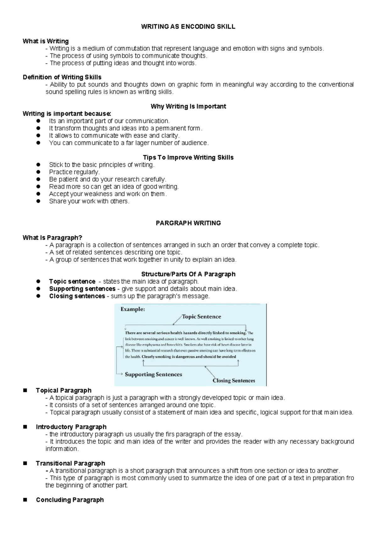 Writing Skills: Understanding and Improving Your Encoding Ability - Studocu