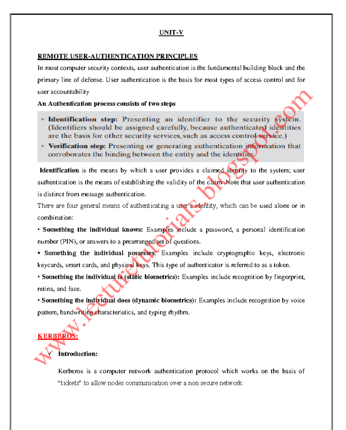 CNS-5: Remote User Authentication & Web Security Principles in ...