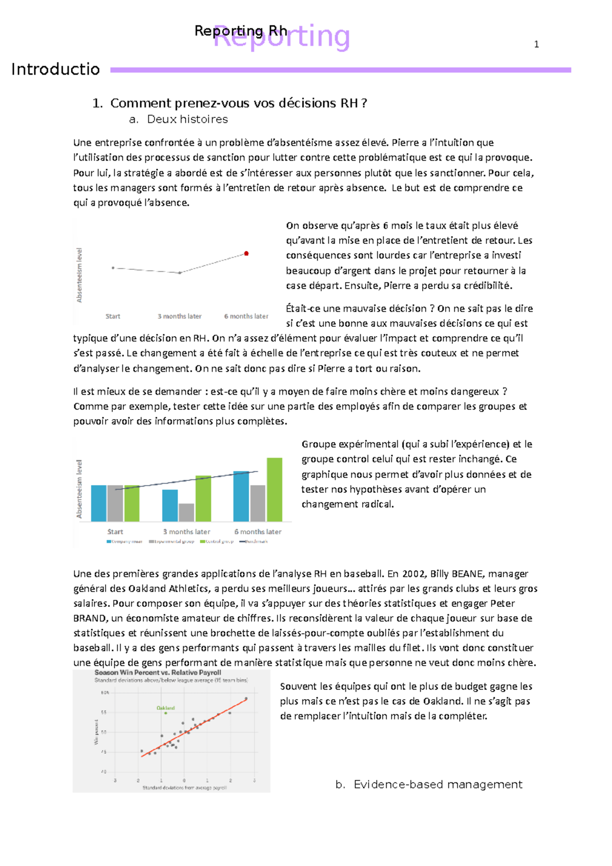 Note de cours sur l'analytique RH et la prise de décisions stratégiques ...