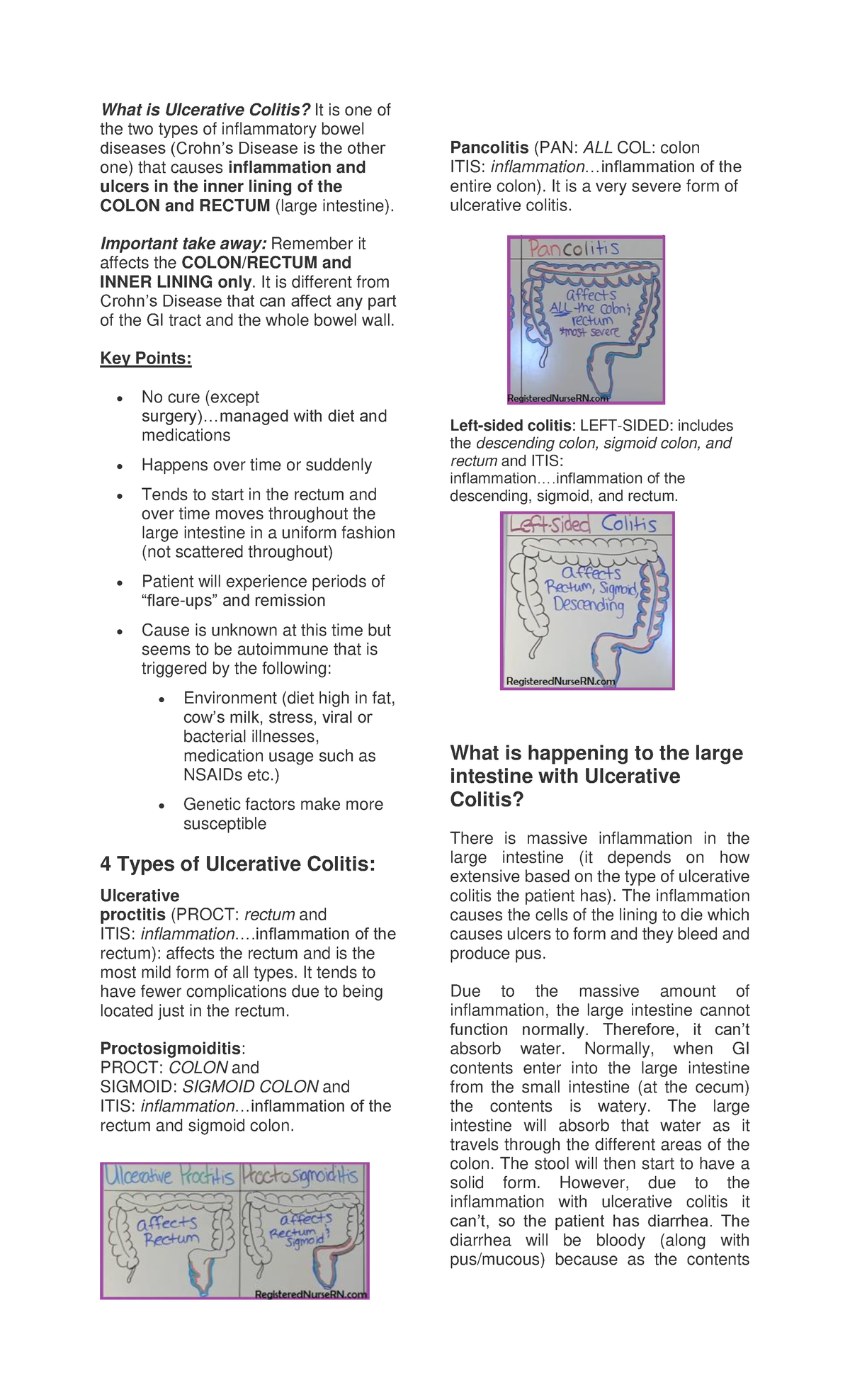 Ulcerative Colitis - MS MIDTERM - What is Ulcerative Colitis? It is one ...