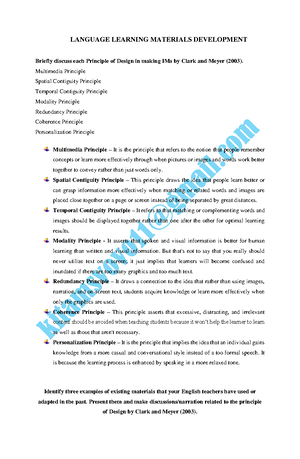 Language Learning Materials Development - LANGUAGE LEARNING MATERIALS ...