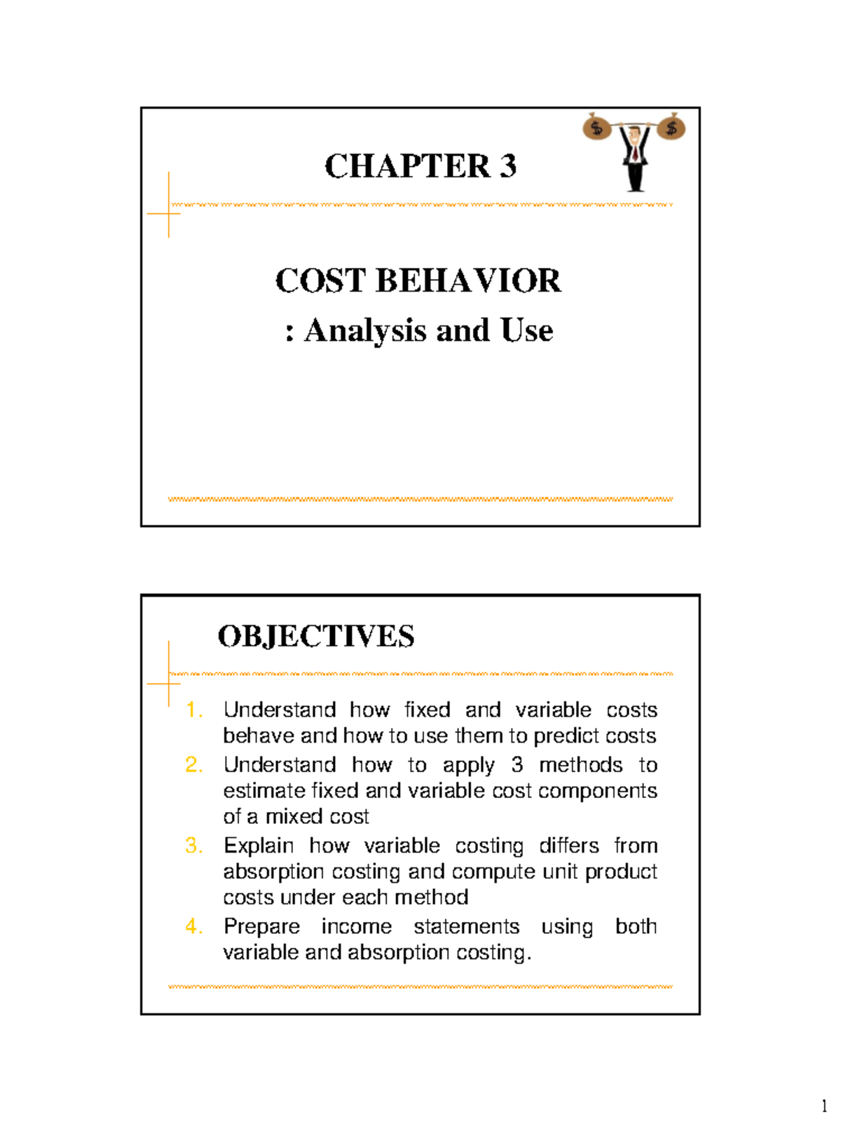 CHAPTER 3 COST BEHAVIOR: Analysis and Application in Management ...