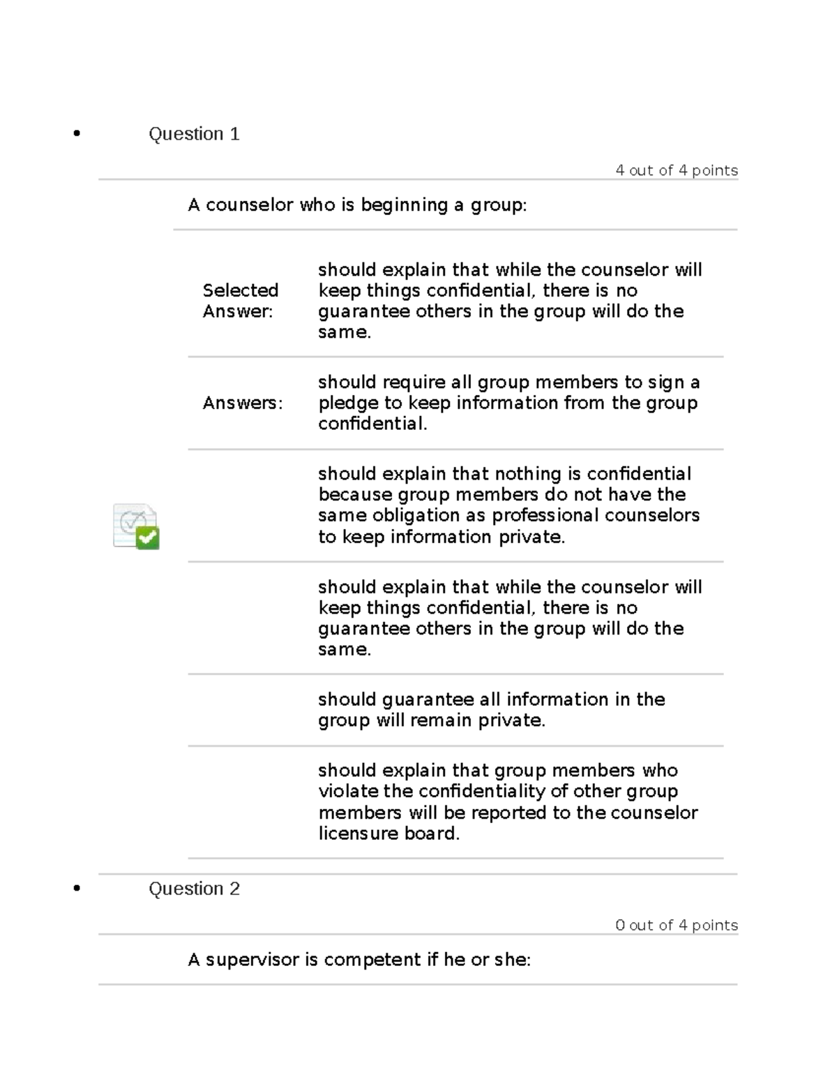 COUN 5217 Quiz on Current Ethical and Legal Issues in Counseling - Studocu