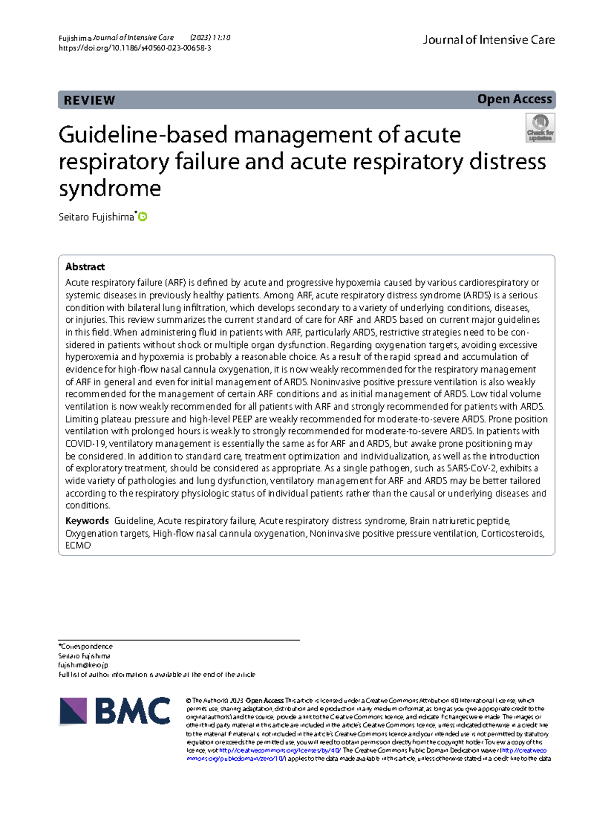 Guideline-Based Management of ARDS and ARF: A Comprehensive Review ...