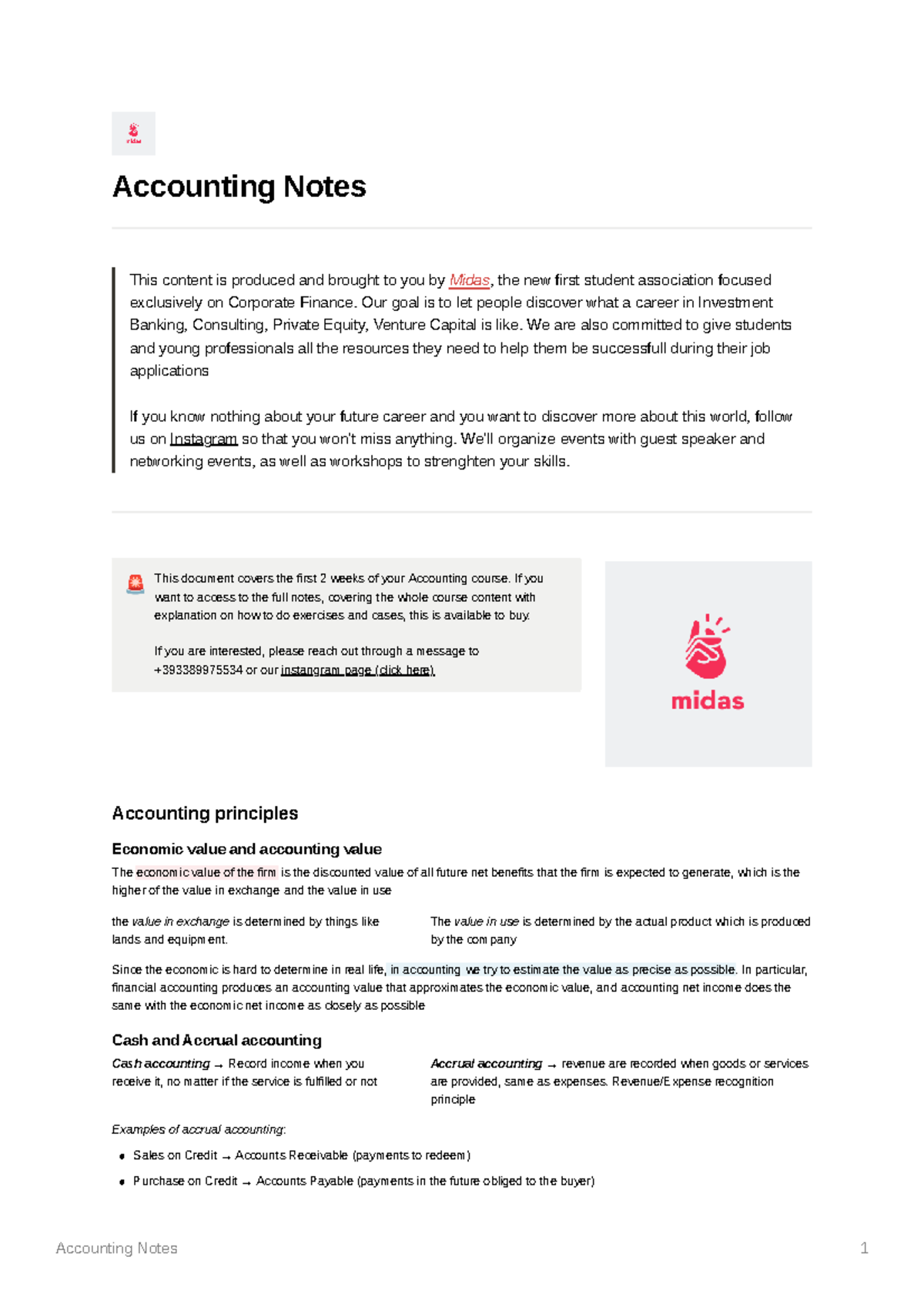 ACCT 101: Notes on Fundamental Accounting Principles and Concepts ...