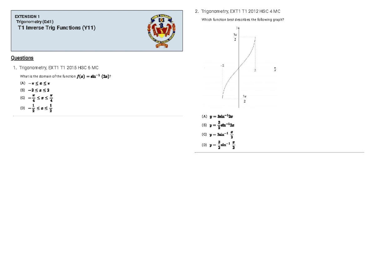 Mathematical Induction Questions & Proofs (HSC) - Studocu