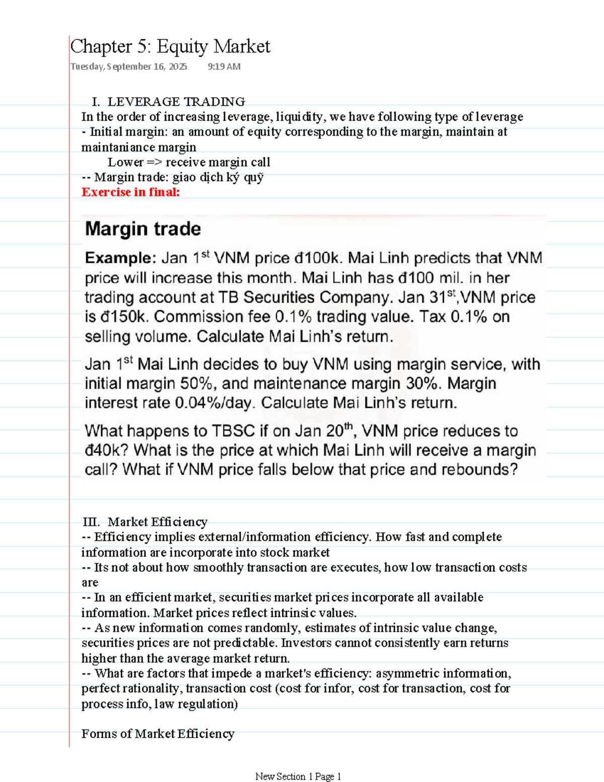 Chapter 5: Equity Market Overview and Key Concepts - Studocu
