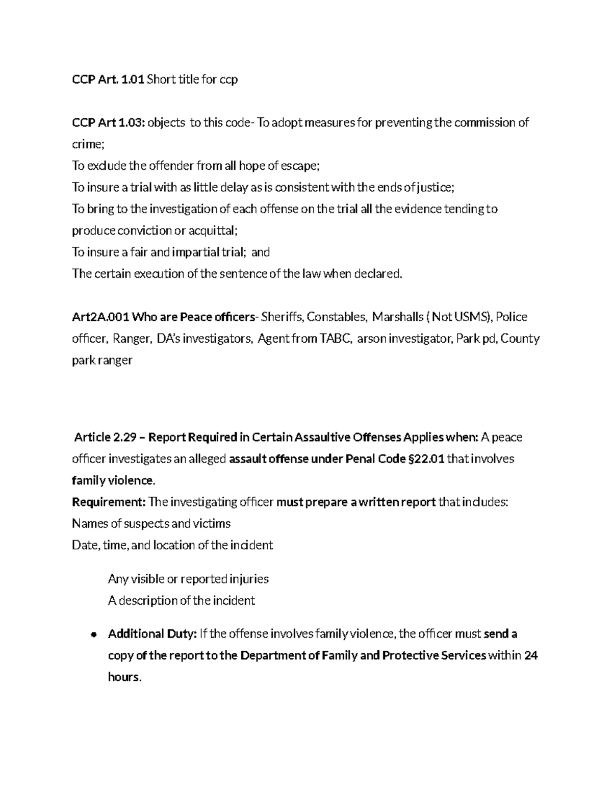 Texas CCP Art. 1.01-8.07: Family Violence & Protective Orders ...