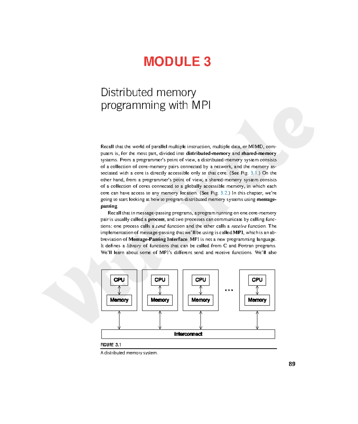 BCS702 Module 3: Distributed Memory Programming with MPI - Studocu