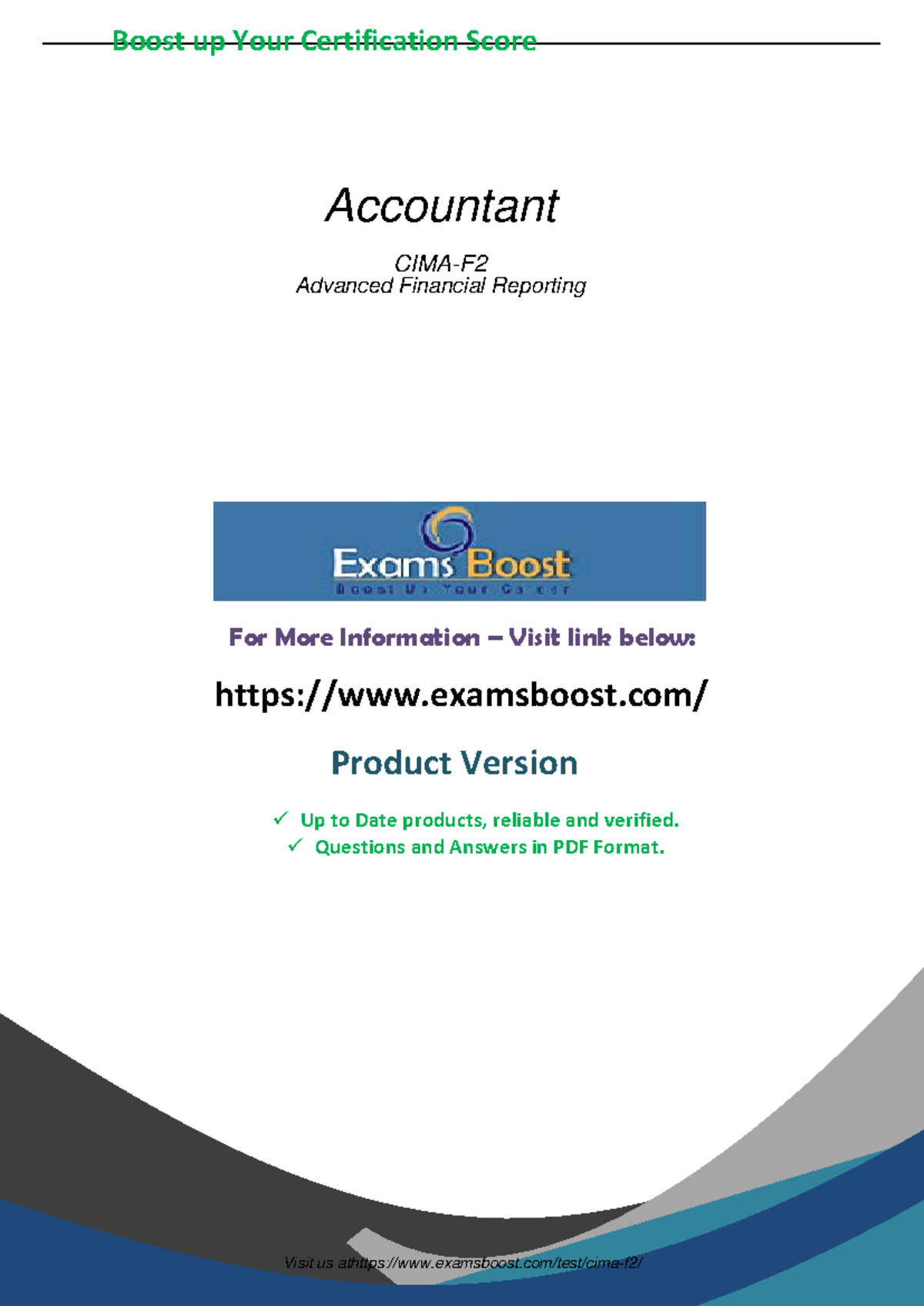 CIMA-F2 - Practice Questions for Advanced Financial Reporting Exam ...