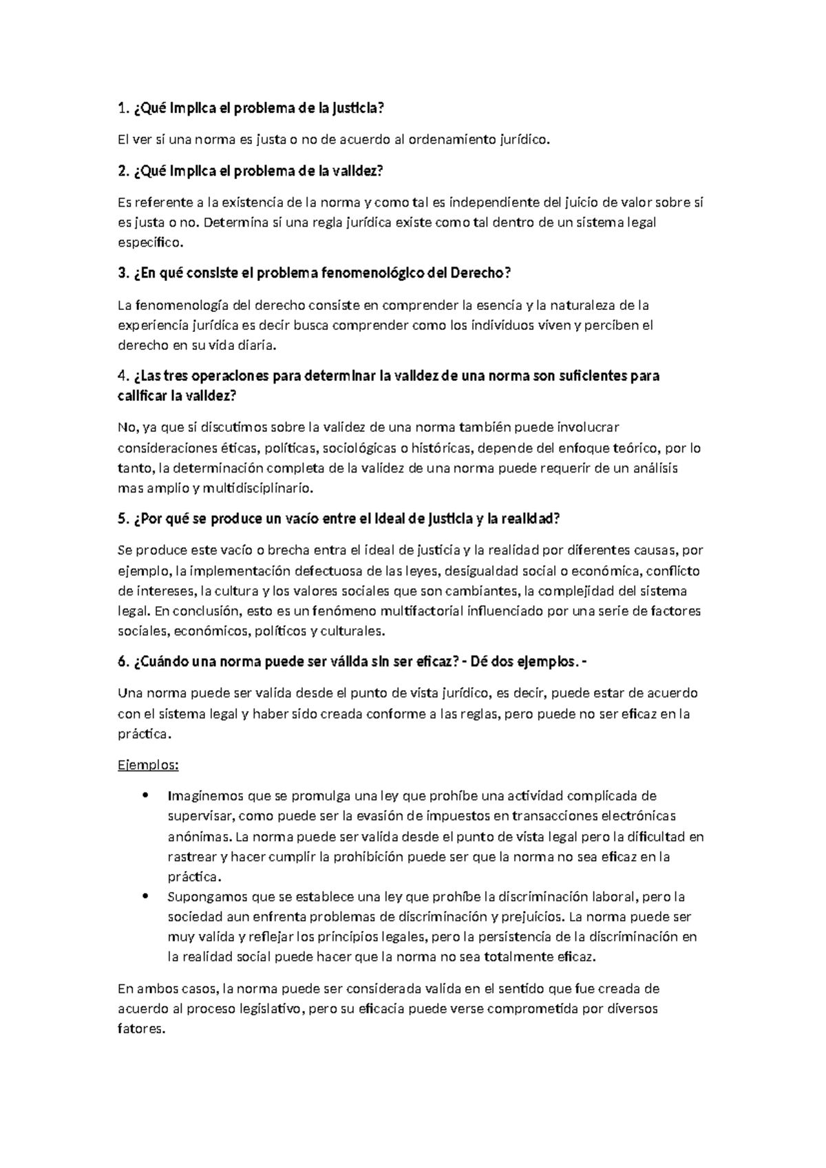 Justicia- Validezz - ¿Qué implica el problema de la justicia? El ver si ...