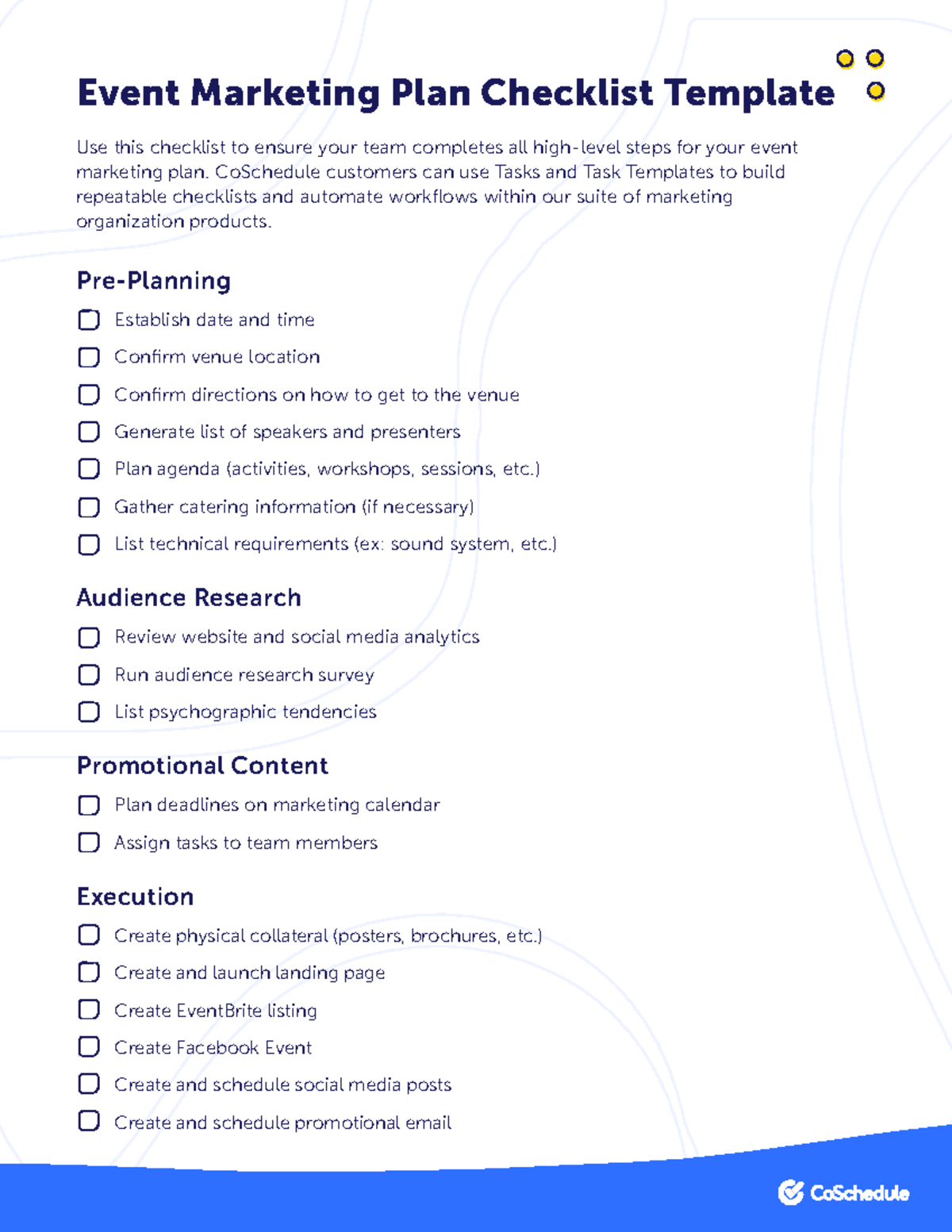 Event marketing checklist - GRAPHIC: FIVE THINGS YOU THE DATE AND TIM ...