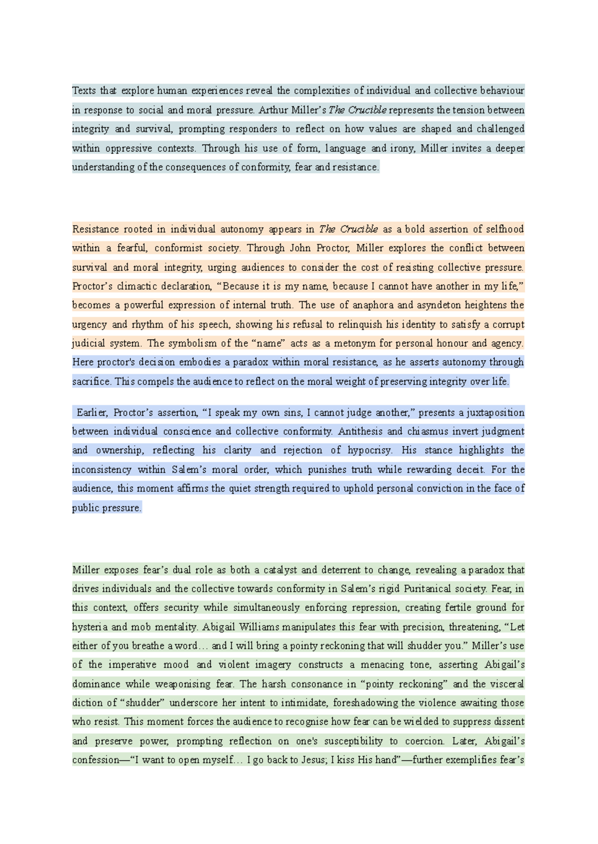 ENG 101 Essay Notes: The Crucible's Exploration of Integrity and ...