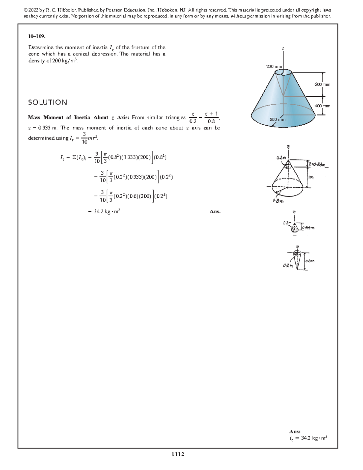 SWK 15th Ed Solution Manual - Mass Moment of Inertia Analysis - Studocu