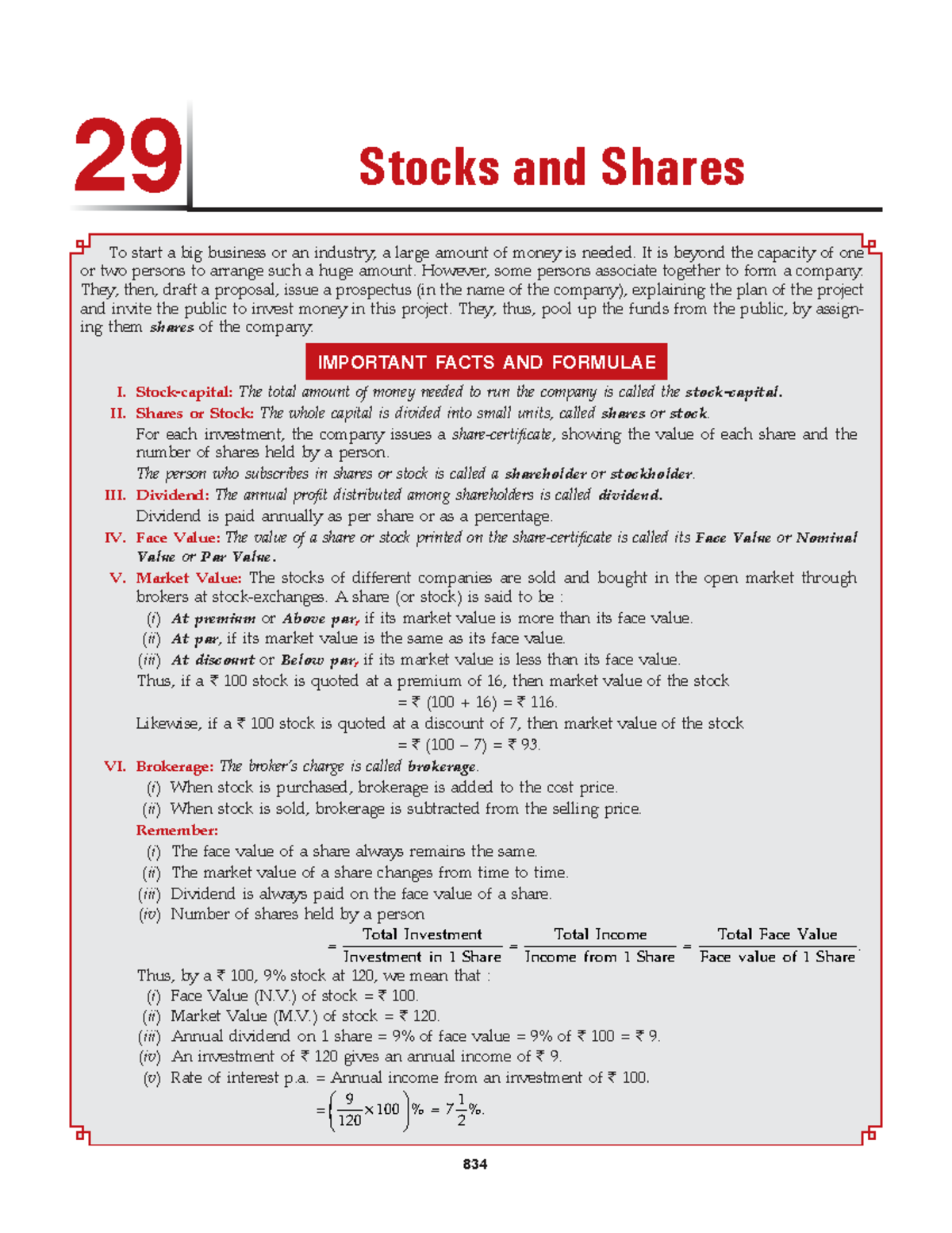 Ch29 Stocks and Shares - Mathematics Study Guide - Studocu
