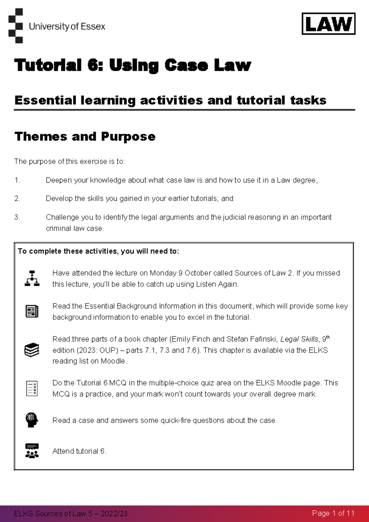Tutorial 6: Mastering Case Law and Judicial Precedent in Law Studies ...