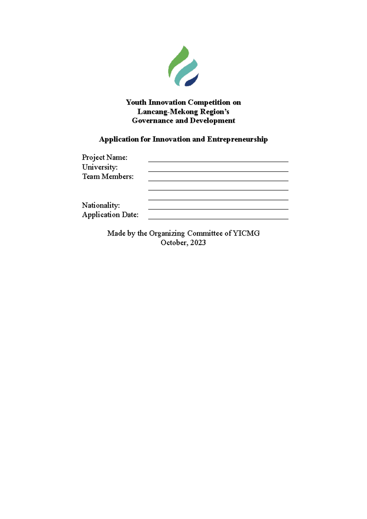 Attachment 3- Yicmg 2024 Application Form - Youth Innovation ...