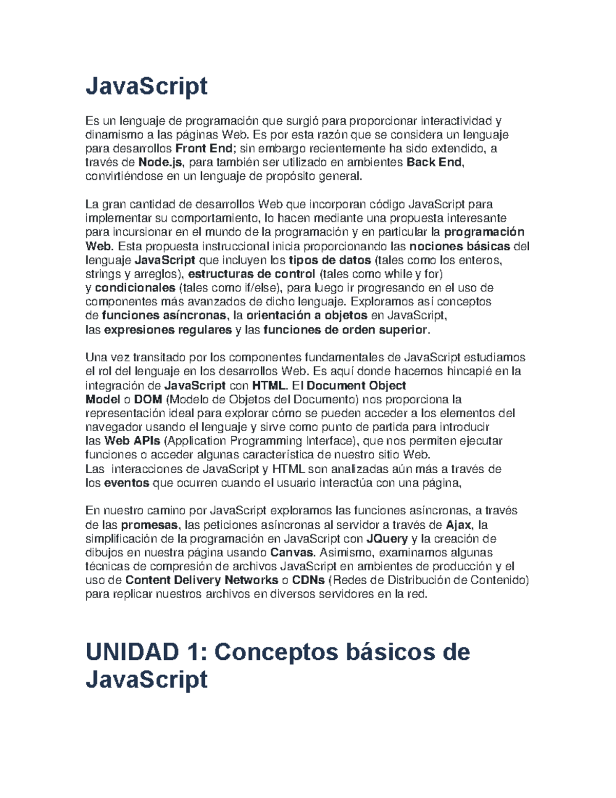 1-Conceptos basicos Java Script - JavaScript Es un lenguaje de ...