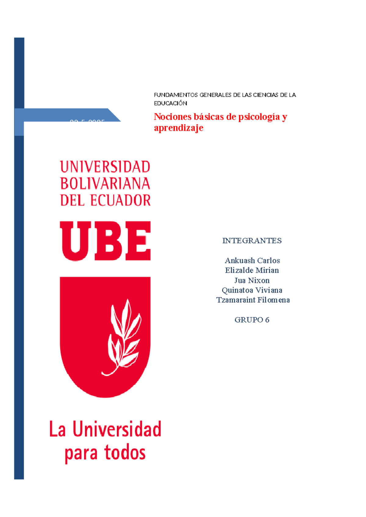 FUNDAMENTOS GENERALES DE LAS CIENCIAS DE LA EDUCACIÓN: Tarea Práctica 1 ...