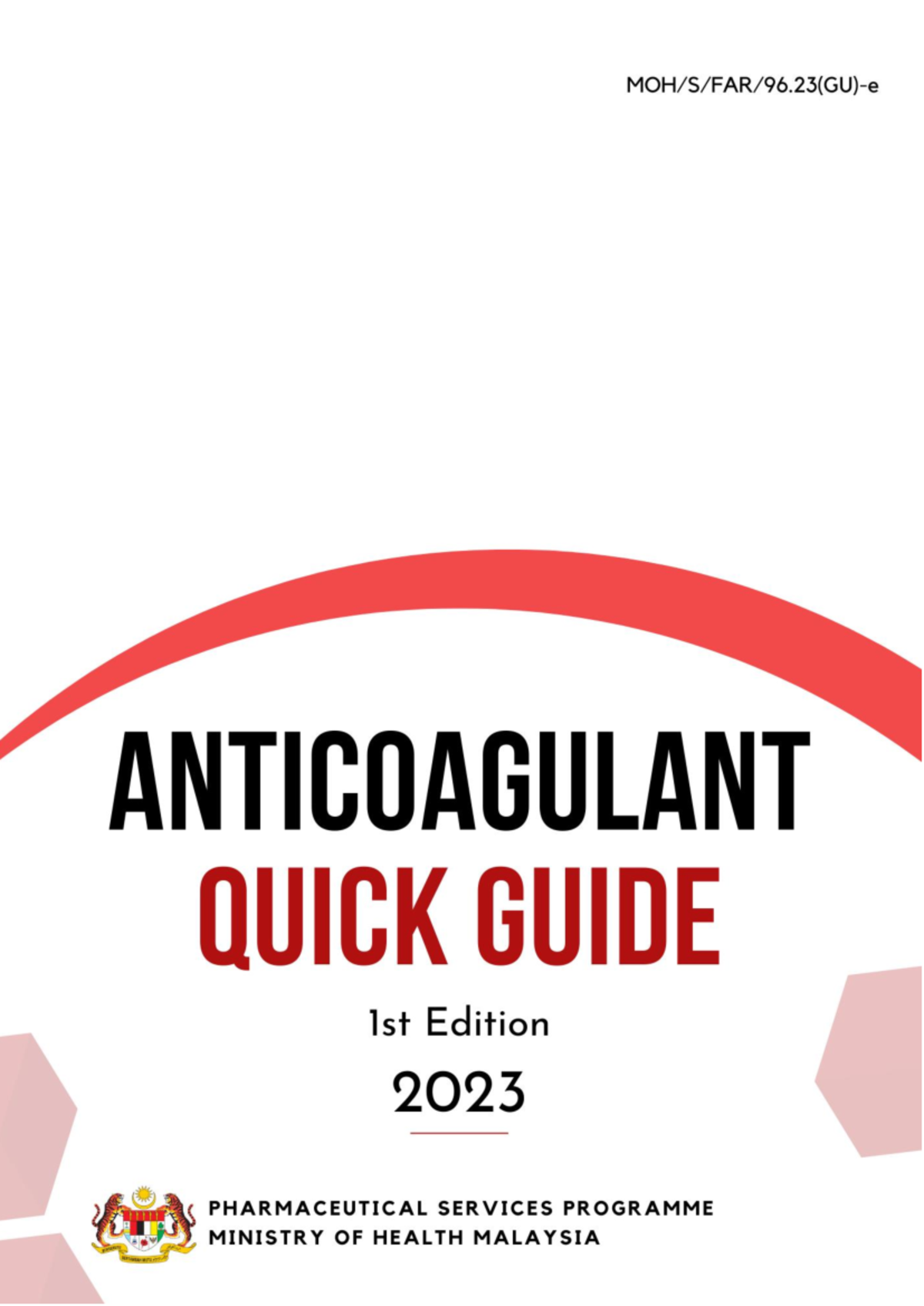 Anticoagulant Quick Guide: 1st Edition - MOH Malaysia - Studocu