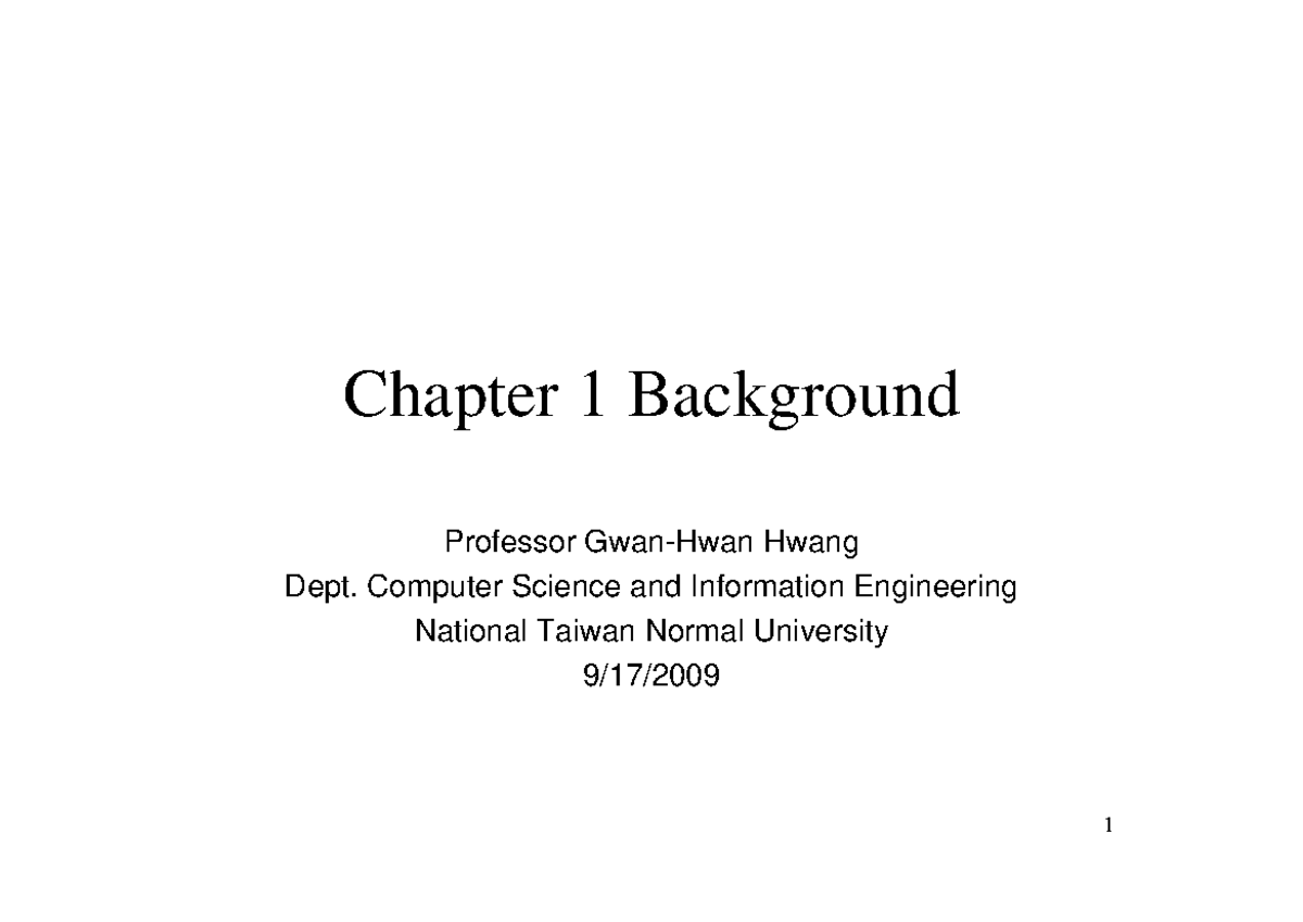 Chapter 1 - Background on System Software & Machine Architecture (CSIE ...