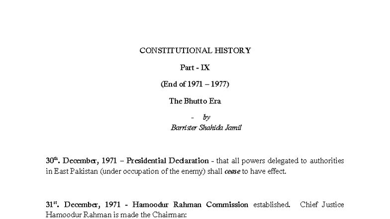 Const. Hist. of Pak-Part IX (End of 1971 -1977) - CONSTITUTIONAL ...