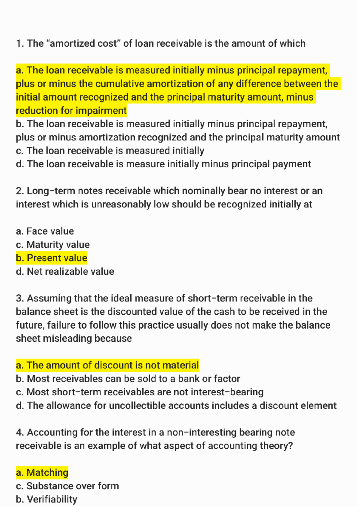 Notes Receivable Summary: Key Measurement Principles and Examples - Studocu
