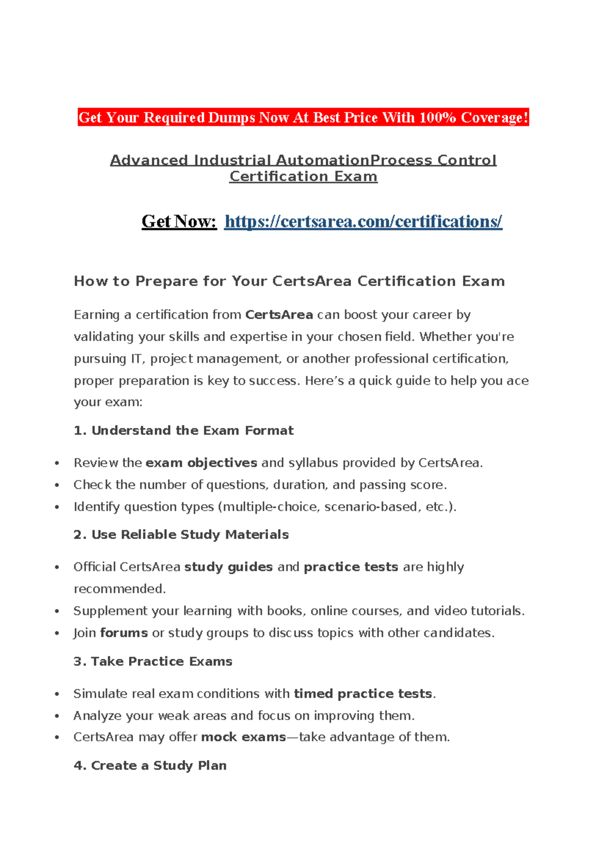 Advanced Industrial Automation Process Control Cert Exam Prep Guide ...