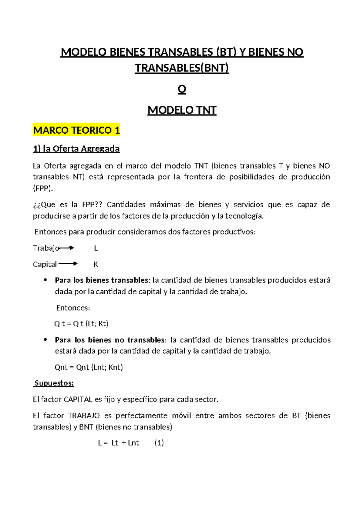 Modelo-TNT 6 - Apunte - MODELO BIENES TRANSABLES (BT) Y BIENES NO ...