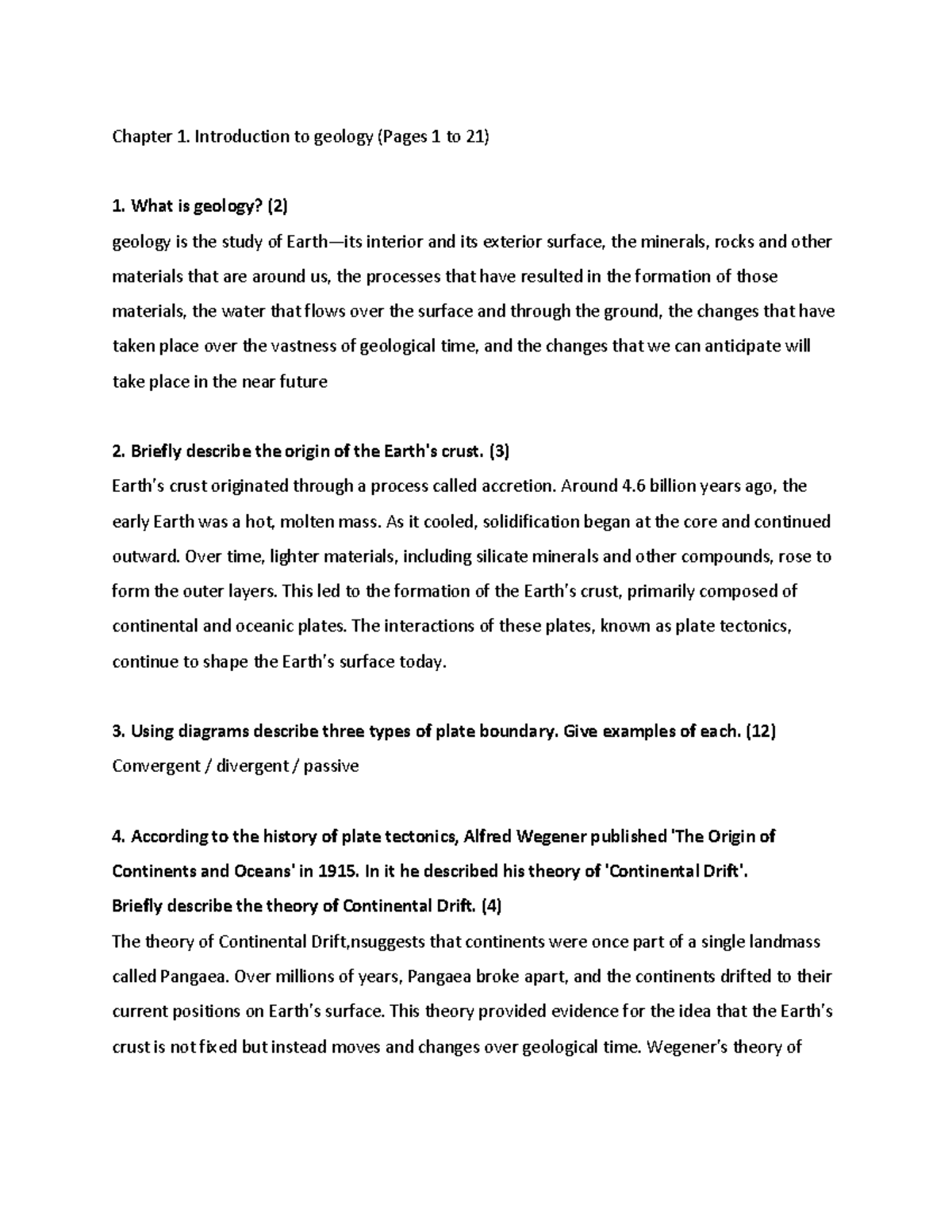 GEOL Midterm Notes: Introduction to Geology and Minerals - Studocu