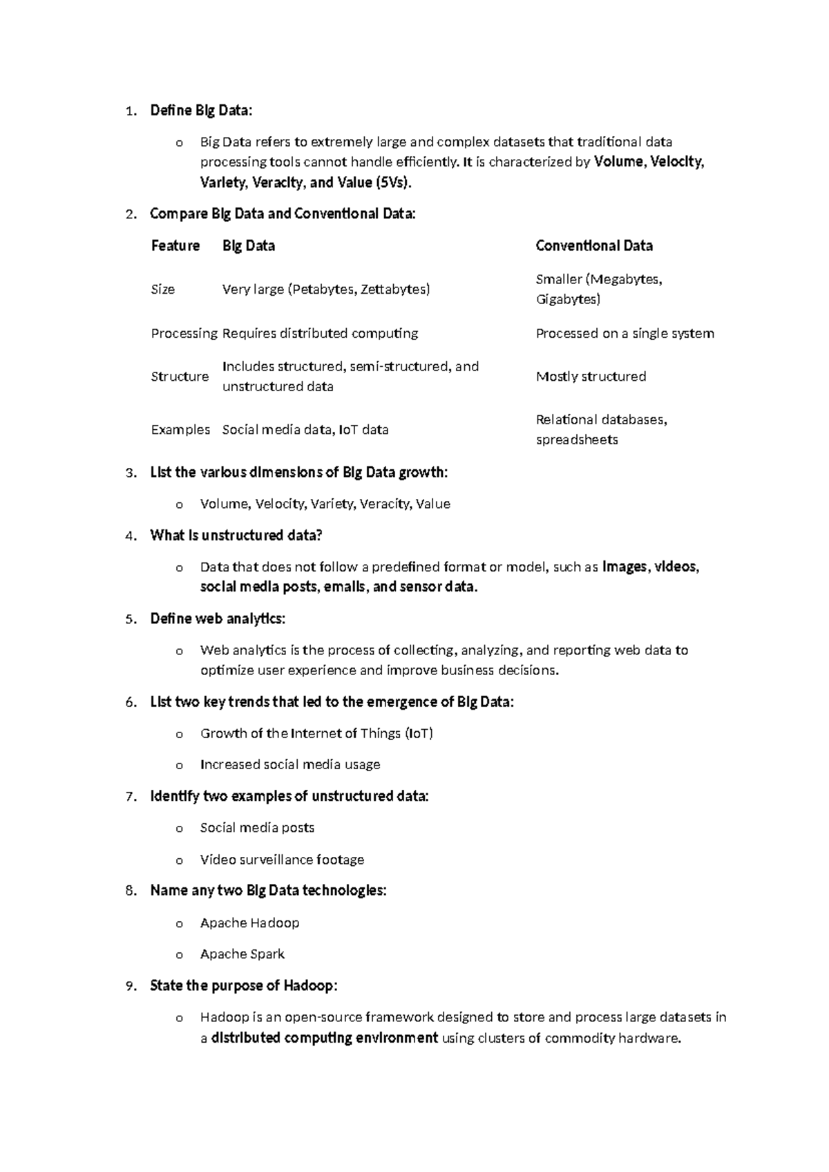 Big Data Concepts and Technologies: An Overview for CS101 Final Exam ...