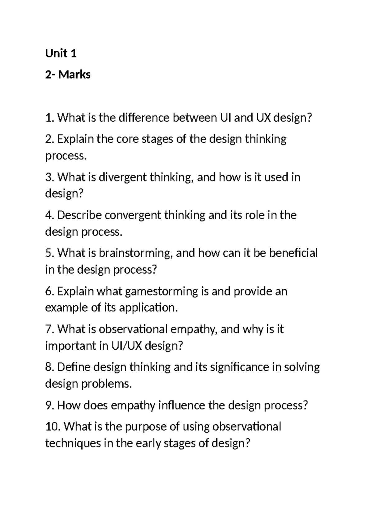 UI & UX Design: Key Concepts and Techniques Overview - Unit 1, 2, & 3 ...