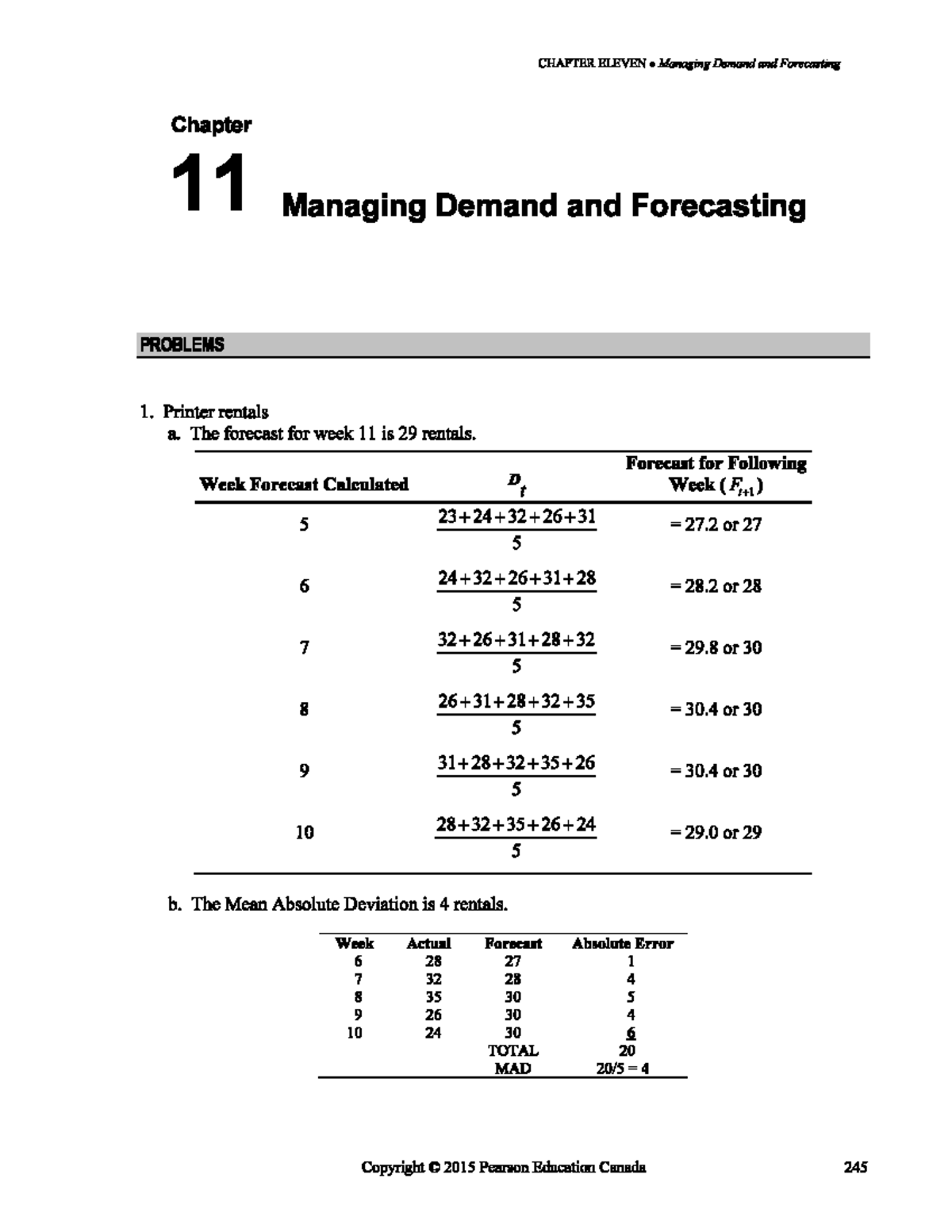 Chapter 11: Managing Demand and Forecasting Solutions (Textbook) - Studocu
