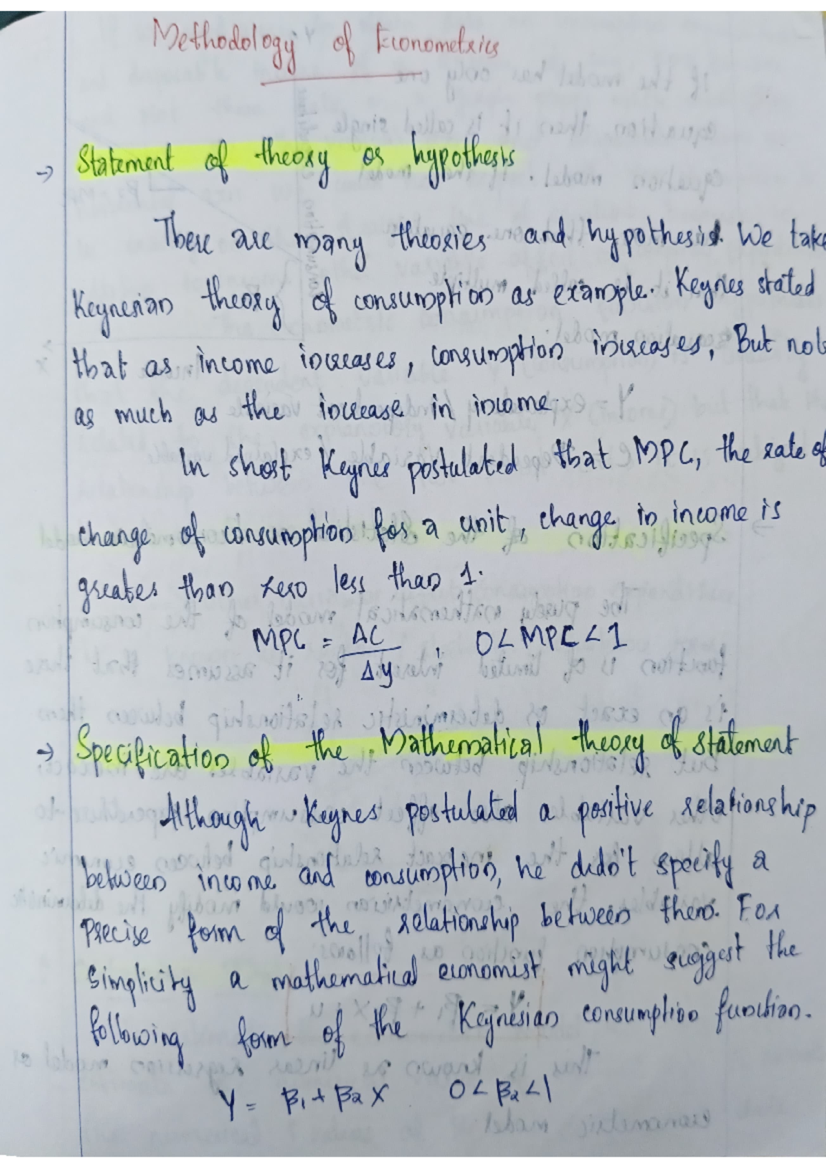ECON 101: Comprehensive Econometrics Lecture Notes and Insights - Studocu