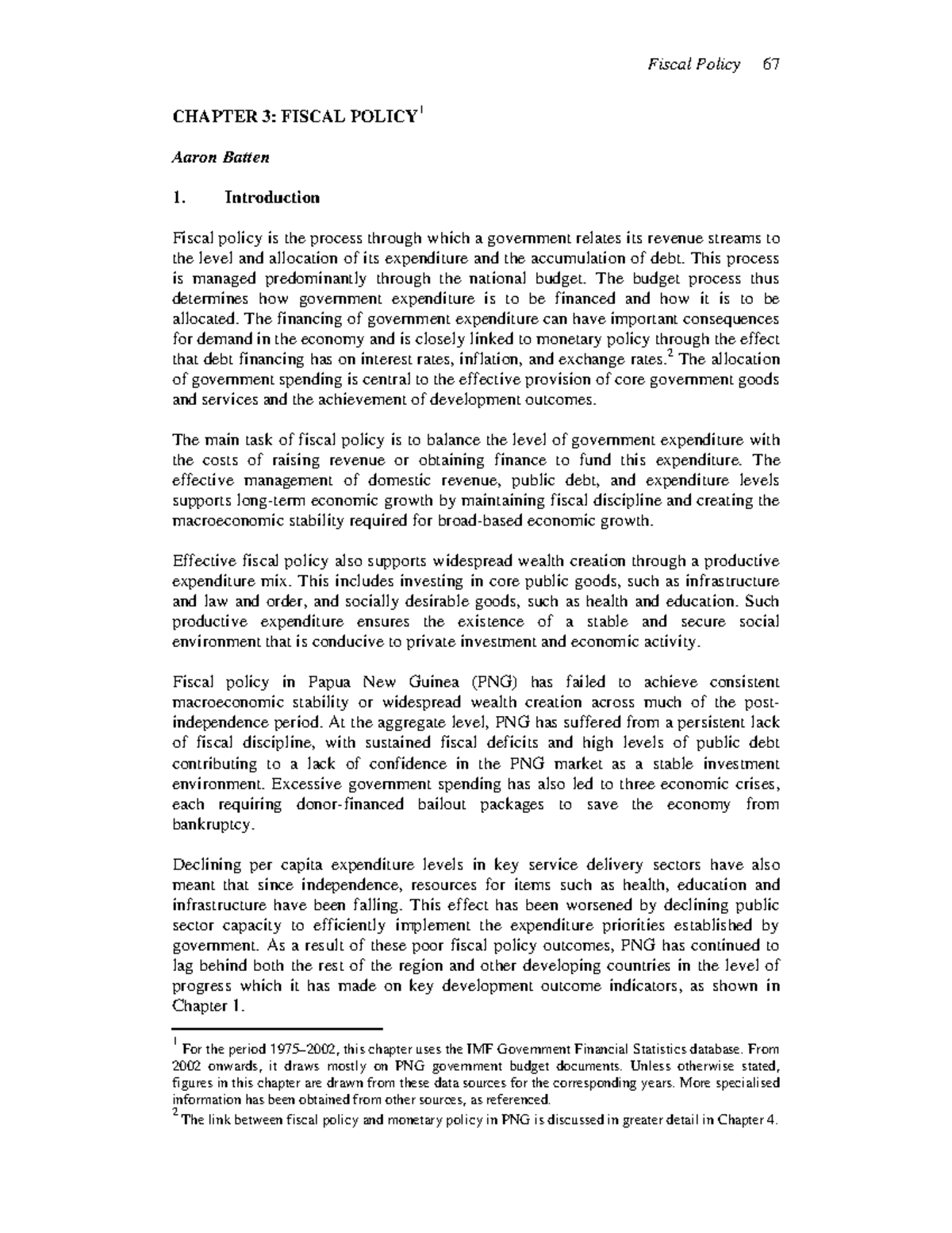 PNG Fiscal Policy: Analysis and Insights on Economic Challenges - Studocu