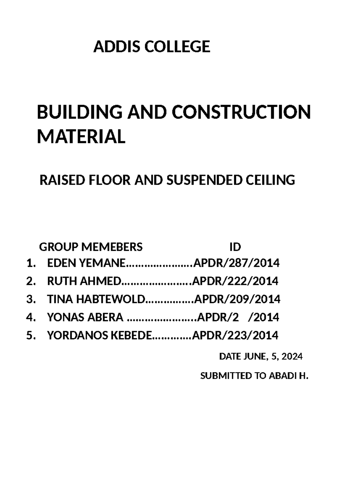 RF & SC BMC11: Raised Floor & Suspended Ceiling Overview - Studocu