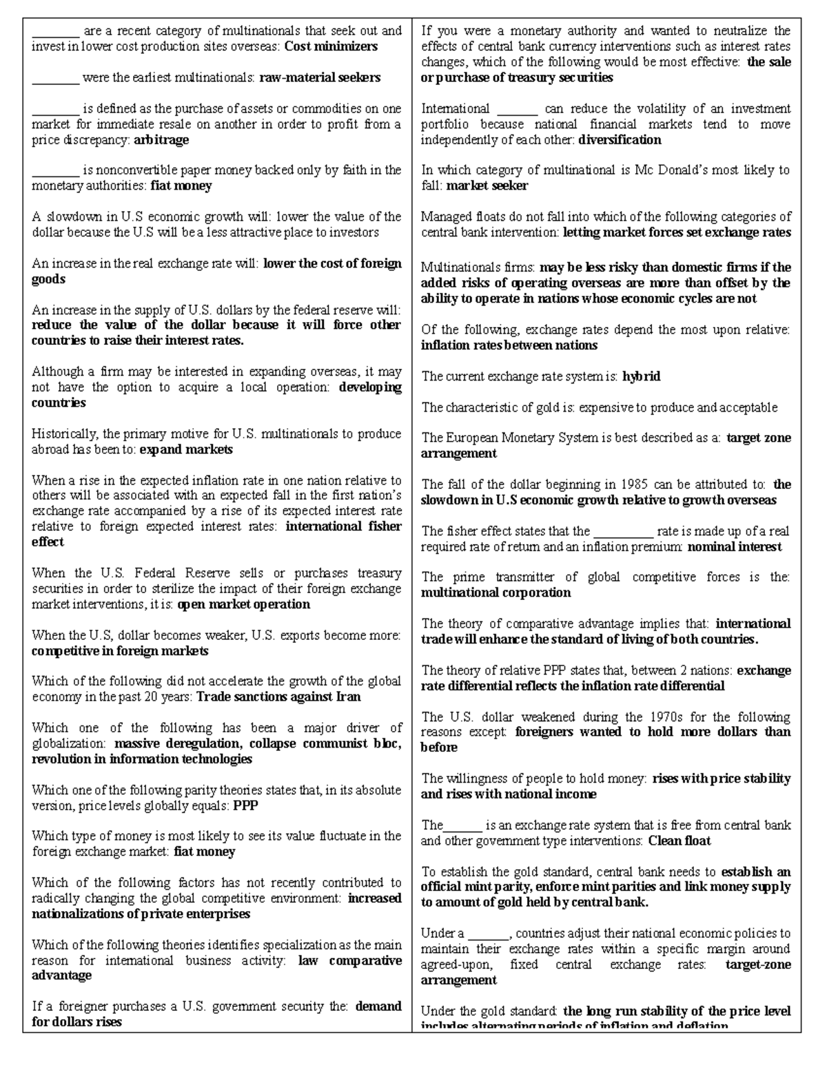 Economics 101: Key Concepts & Theories Cheat Sheet - Studocu