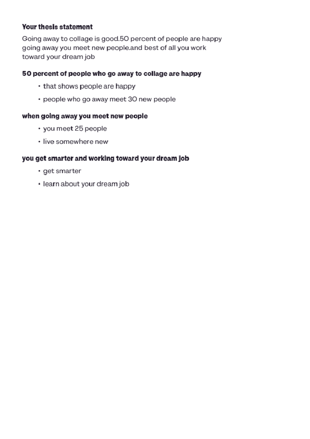 Scholarship Essay Outline: The Benefits of Going Away to College - Studocu