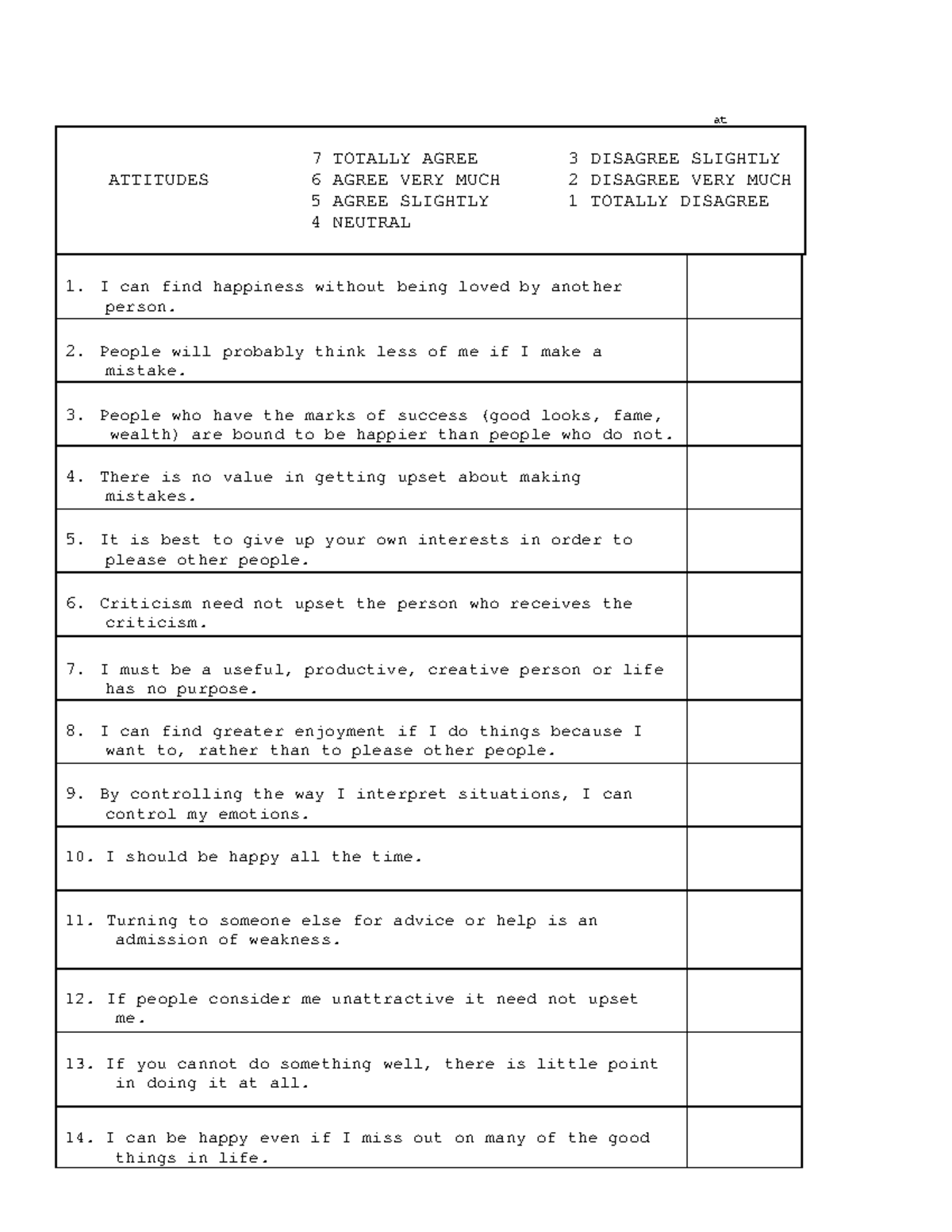 DAS Full Document: Dysfunctional Attitude Scale (DAS) Scoring Guide ...